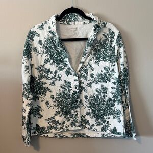 Garnet Hill Flannel Pajama Top